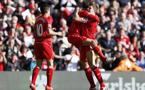 Adam Lallana đưa Liverpool vượt lên dẫn trước ở phút 26 (Ảnh: Reuters)