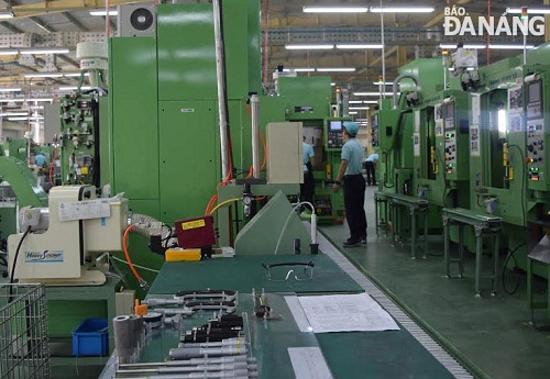 The inside of the hydraulic equipment manufacturing plant