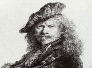 Tự họa - tranh khắc của Rembrandt.