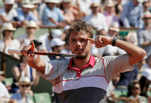 Ở séc đấu thứ 2, Wawrinka bất ngờ vùng lên mạnh mẽ (ảnh: Reuters)