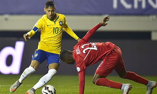 Neymar hoàn thành xuất sắc vai trò thủ quân Brazil. Ảnh: Reuters