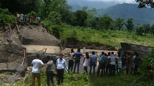 Officials blamed the landslide on incessant rains in the area for the past couple of days