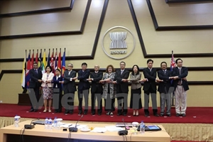 Participants at the conference pose for photo (Photo: VNA)