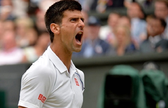 Niềm vui giành chiến thắng của Djokovic - Ảnh: Reuters