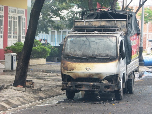 The light truck after the incident