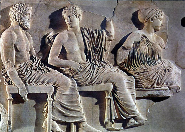 Tác phẩm điêu khắc trong Bảo tàng Acropolis ở Athens.