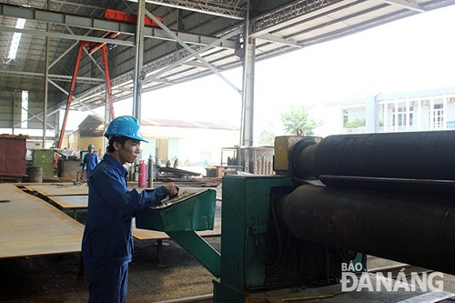 Workers at a local company