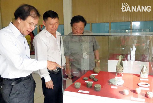 Visitors at one of the exhibitions