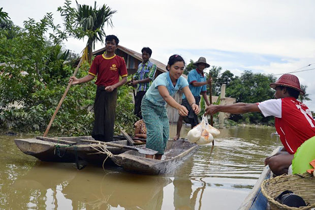 Mưa lũ ở Myanmar đã làm ít nhất 46 người chết.  Ảnh: AFP