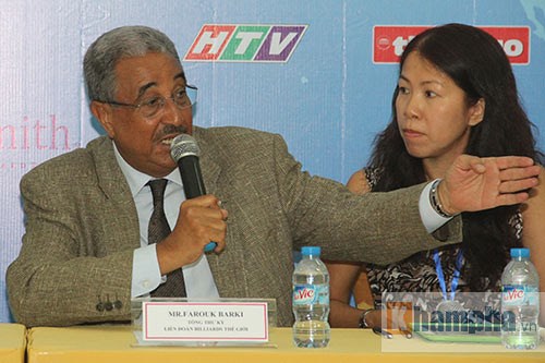 Farouk Barki - General Secretary of the U.M.B speaks about the tournament hosted by Vietnam for the first time. (Photo: 24h.vn)