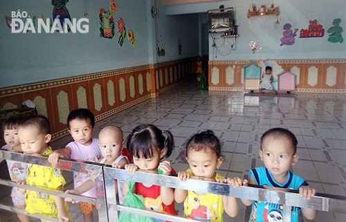 Children at a local private day-care centre