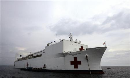 The USNS Mercy hospital ship 