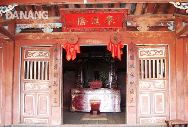 Mắt cửa ở chùa Cầu, Hội An. Ảnh: V.V.H