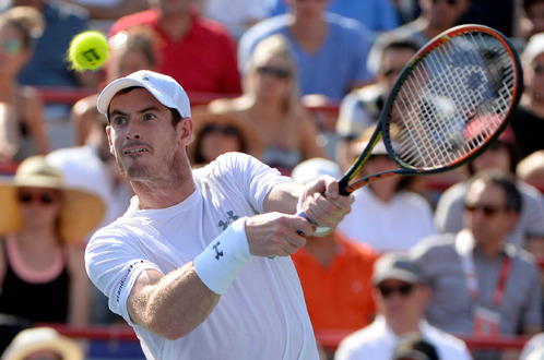 Andy Murray trong trận chung kết Rogers Cup 2015 thắng Djokovic - Ảnh: Reuters