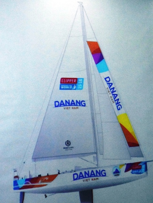 A model of the Da Nang-Viet Nam team’s racing yacht