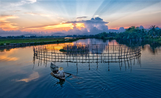 Chiều trên sông Cổ Cò.