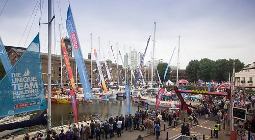 The St Katharine Docks beside the Tower Bridge in London