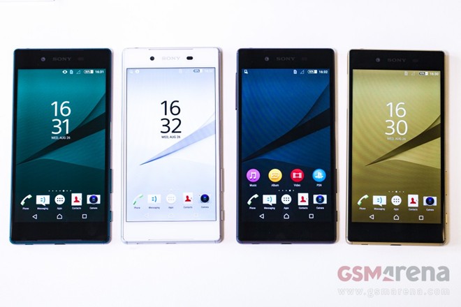 Bốn màu sẽ lên kệ của Xperia Z5.