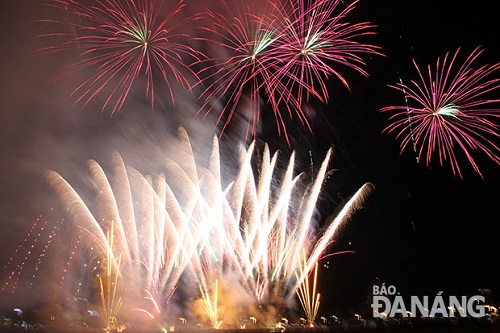 The fireworks display celebrating National Day