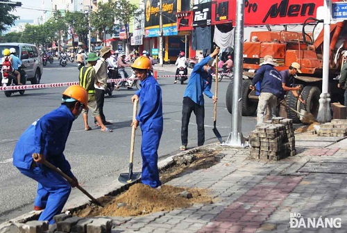 The upgrading of the section’s existing pavements