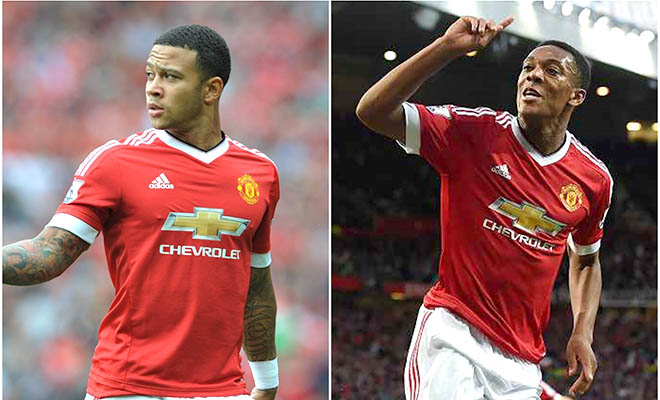 Depay và Martial đang là chủ nhân của “ánh đèn sân khấu”