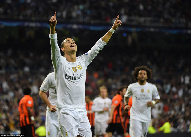 Với cú hat-trick vào lưới Shakhtar, C.Ronaldo đã tạm thời vươn lên trỏ thành chân sút xuất sắc nhất mọi thời đại ở Cúp châu Âu.