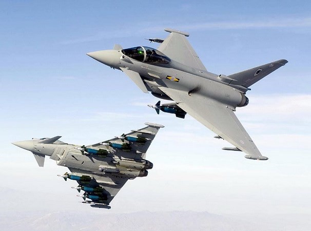 Chiến đấu cơ Typhoon của Không quân Hoàng gia Anh tham gia các cuộc không kích. Ảnh: defence.pk