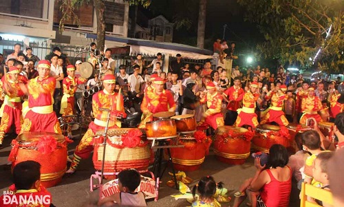  …enjoying the vibrant sounds of the drums …