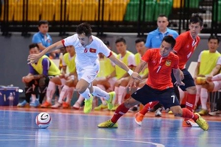 Scoreboard: Vietnam beat Laos 13-1 at the regional futsal championship in Bangkok. (Photo: bongda365.com.vn)