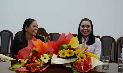 An (right) and her mother