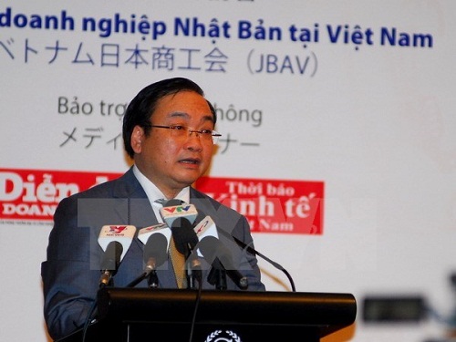 Deputy Prime Minister Hoang Trung Hai speaks at the event. (Source: VNA)