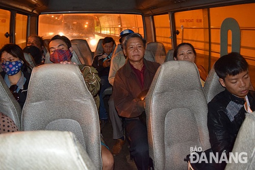 Passengers feeling tired in a transit vehicle