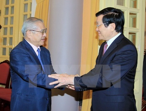 President Truong Tan Sang receives JVFA Chairman Teichi Nishimura 