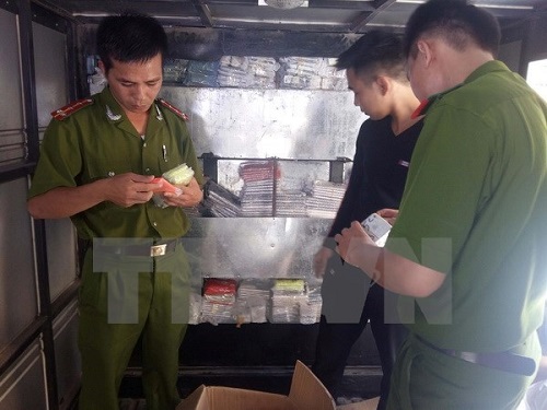 Police check origins of ​imported goods.