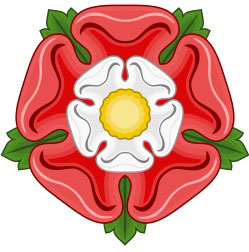 Có cánh màu đỏ, nhụy màu trắng, hoa hồng Tudor thể hiện sự hợp nhất giữa hai nhánh Lancaster và York của dòng họ Platagenet. Nguồn: Internet 