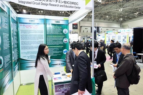 Made-in-Vietnam integrated circuits (ICs) on display at SEMICON Japan. (Source: sggp.org.vn)