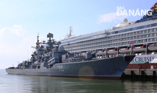 Tàu khu trục Bystryi cập cảng Tiên Sa bắt đầu chuyến thăm  hữu nghị thành phố Đà Nẵng