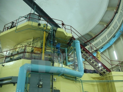 Inside the nuclear reactor at Da Lat Nuclear Research Institute. (Photo: VNA)