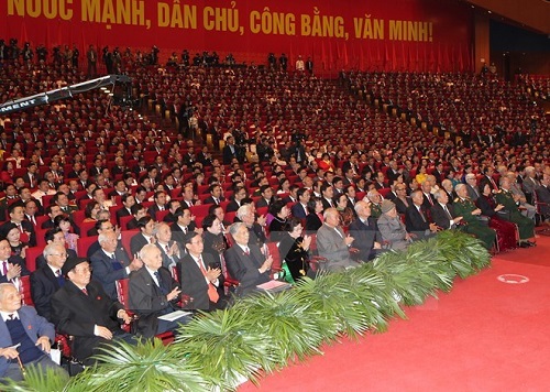 The participants at the opening session of the 12th National Party Congress (Photo: VNA)