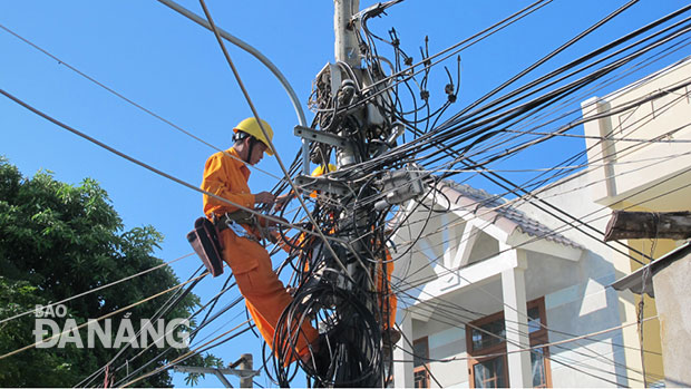 Cải tạo hệ thống đường dây hạ thế, nâng cao chất lượng cấp điện tại khu vực Ngũ Hành Sơn.
