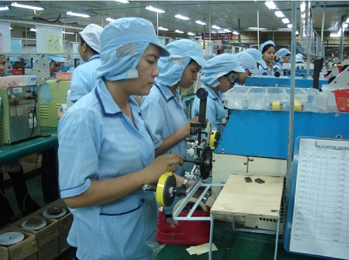 Workers at Japan-invested T.T.T.I company