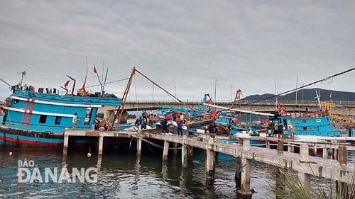 Fishermen preparing for their offshore trips