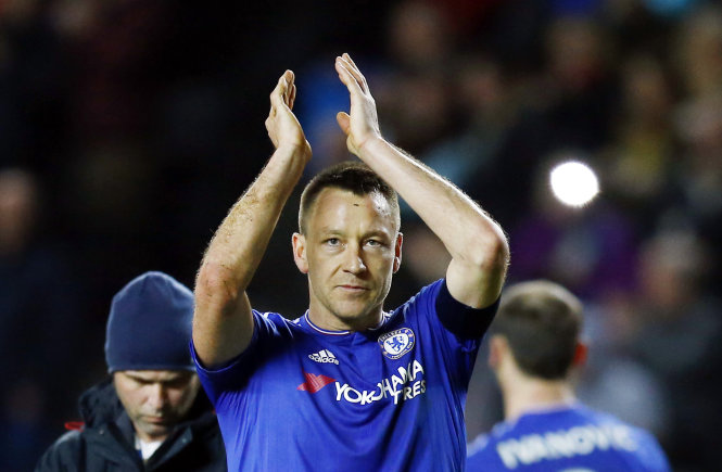 John Terry trong trận Chelsea thắng MK Dons ở vòng 4 Cúp FA. Ảnh: Reuters