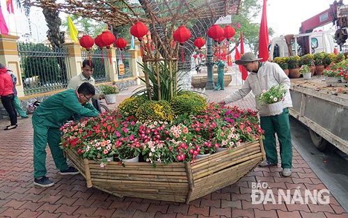 Some Green Trees-Park Company employees creating floral displays