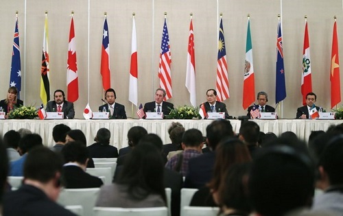 Representatives from 12 TPP member nations. (Photo: EPA)