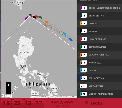 Latest positions – midday, 4 February (source: Clipper Race website)