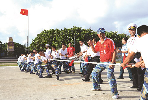   A tug-of-war competition