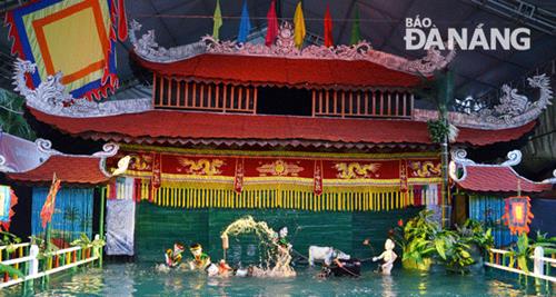 A water puppet show …