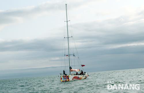 The Derry-Londonderry-Doire yacht was the first to arrive off the Da Nang coast