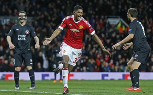 Tiền đạo trẻ Rashford trở thành cứu tinh của MU trong trận đấu này. (Ảnh: GT)